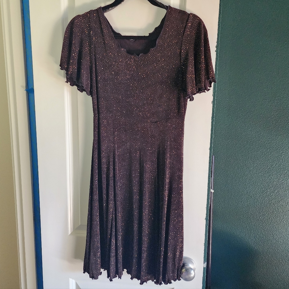 Sparkly vlack/gold vintage dress